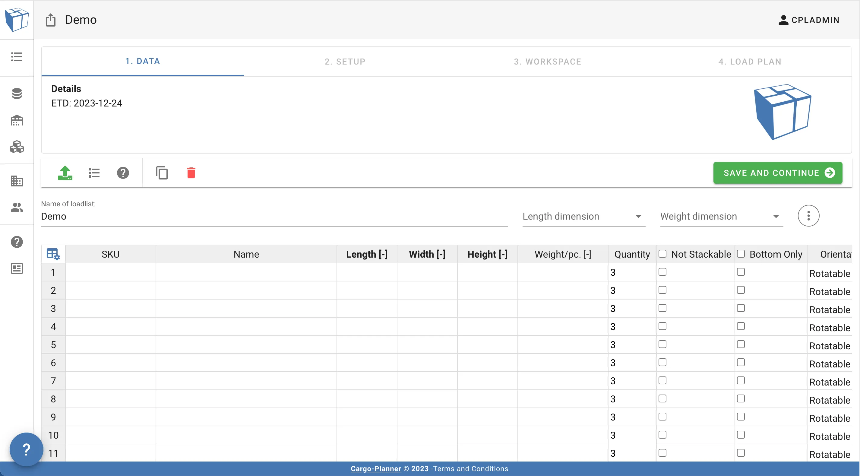 1. Data view