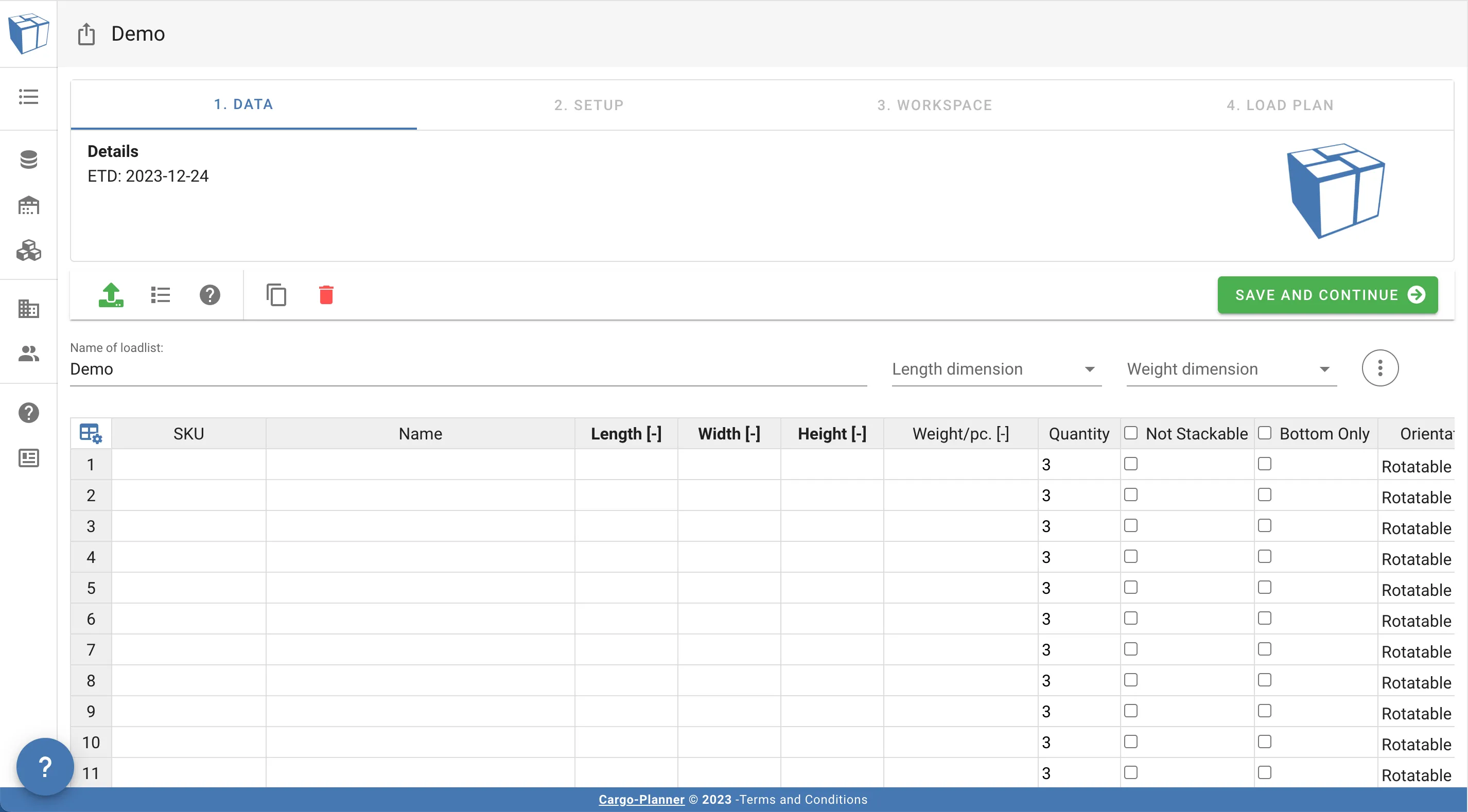 1. Data view