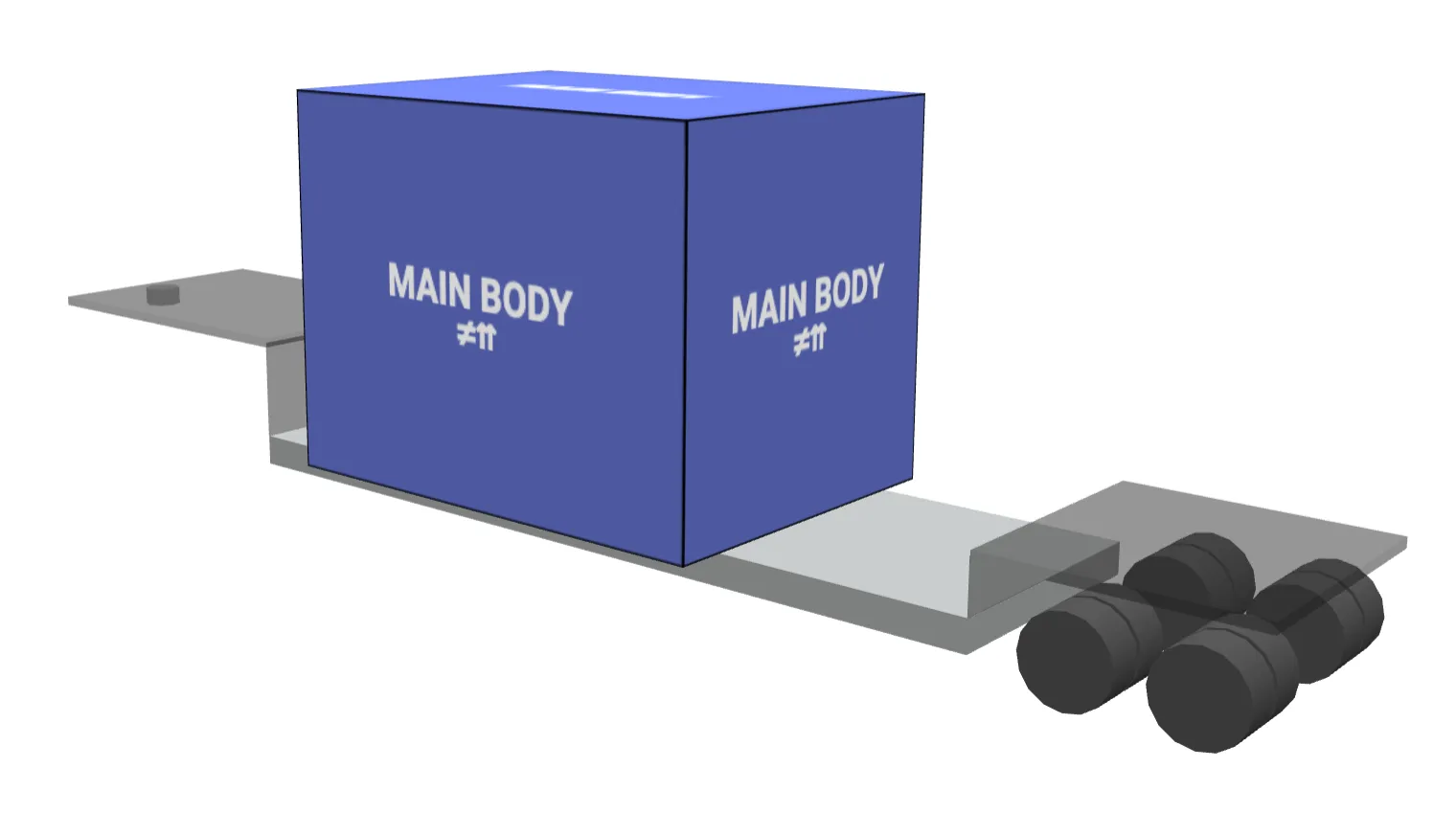 Oversized cargo secured on a step-deck trailer