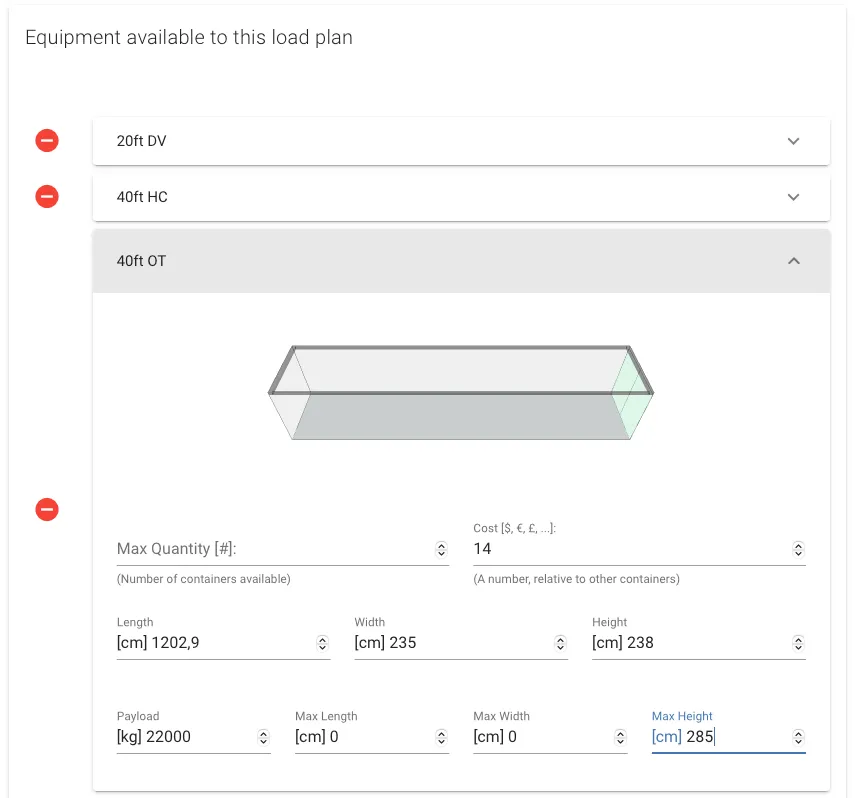 Adjust max height of container