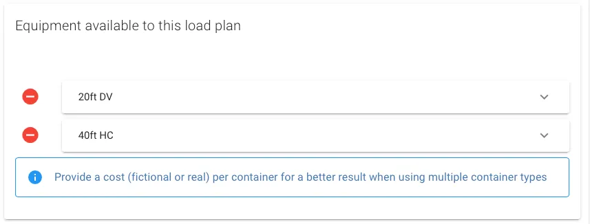 Container selection