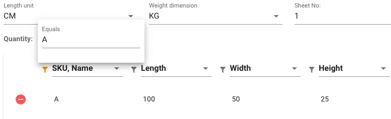 Filter column based on value