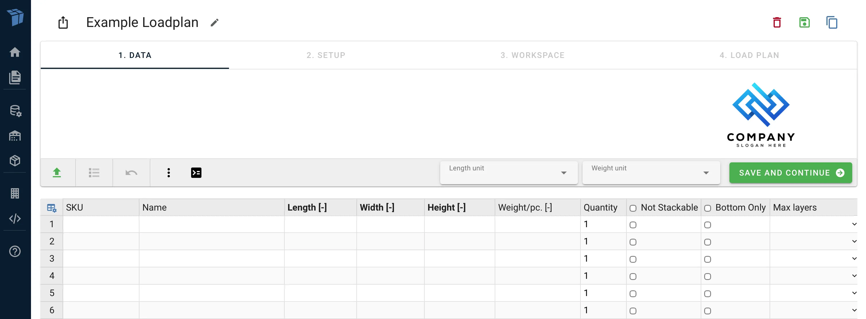 1. Data view