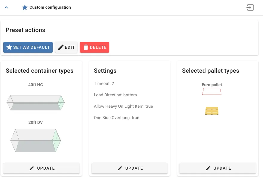 Load presets expanded