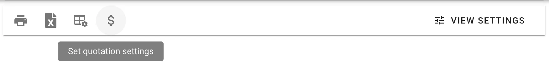 Loadplan view settings - quotation button