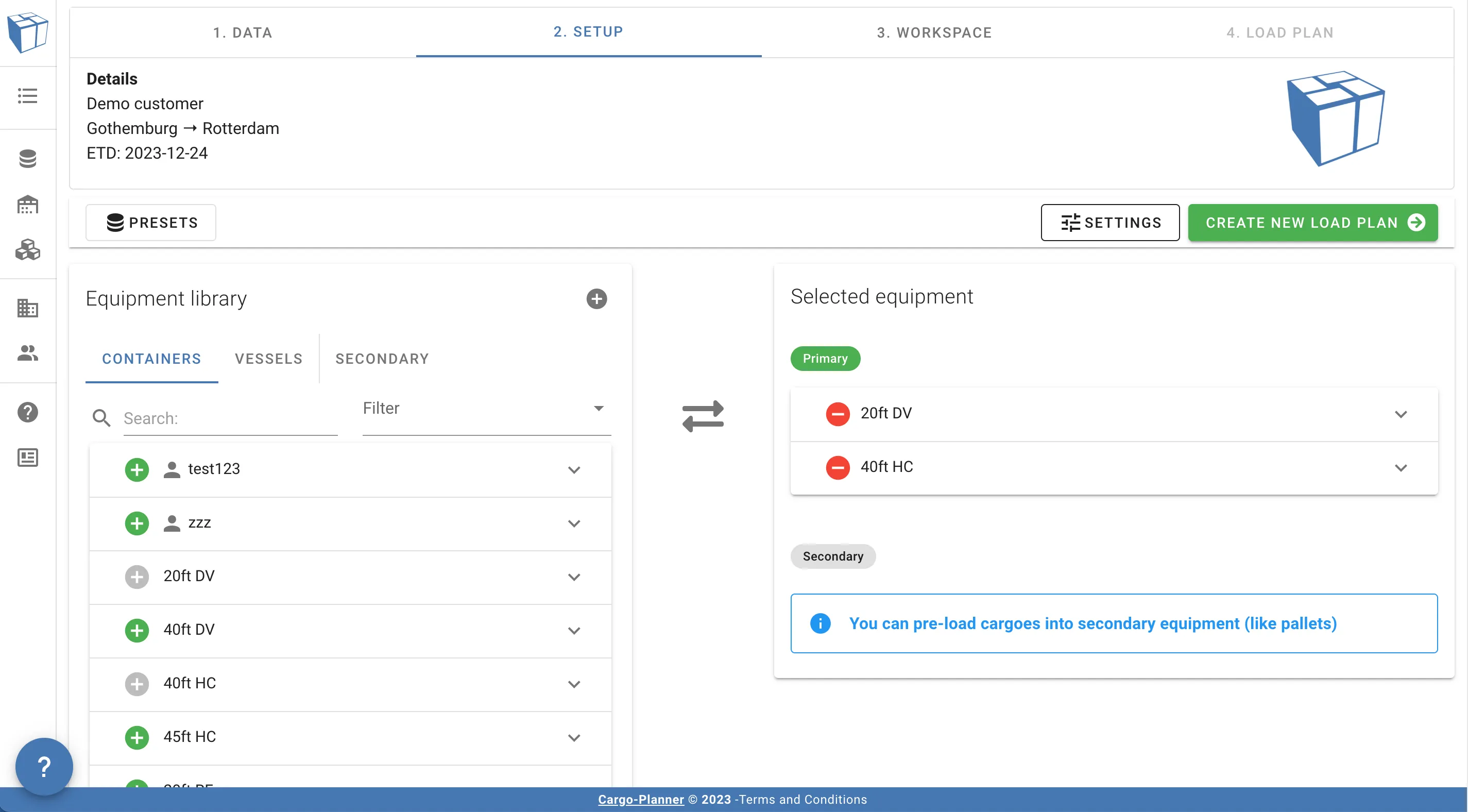 2. Setup view